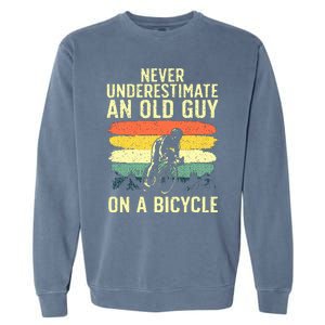 Cool Cycling Grandpa Bicycle Riding Cycle Racing Garment-Dyed Sweatshirt