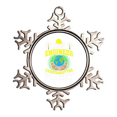 Climate Change Global Warming Environmental Engineer Premium Metallic Star Ornament