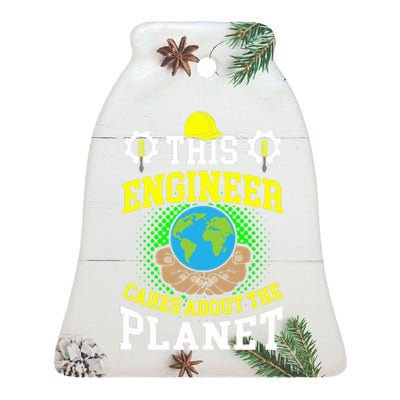 Climate Change Global Warming Environmental Engineer Premium Ceramic Bell Ornament