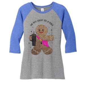 Cookies Christmas Gingerbread Out Here Lookin Like A Snack Gift Women's Tri-Blend 3/4-Sleeve Raglan Shirt