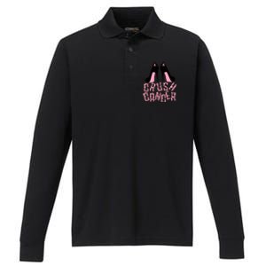 Crush Cancer Great Gift Performance Long Sleeve Polo