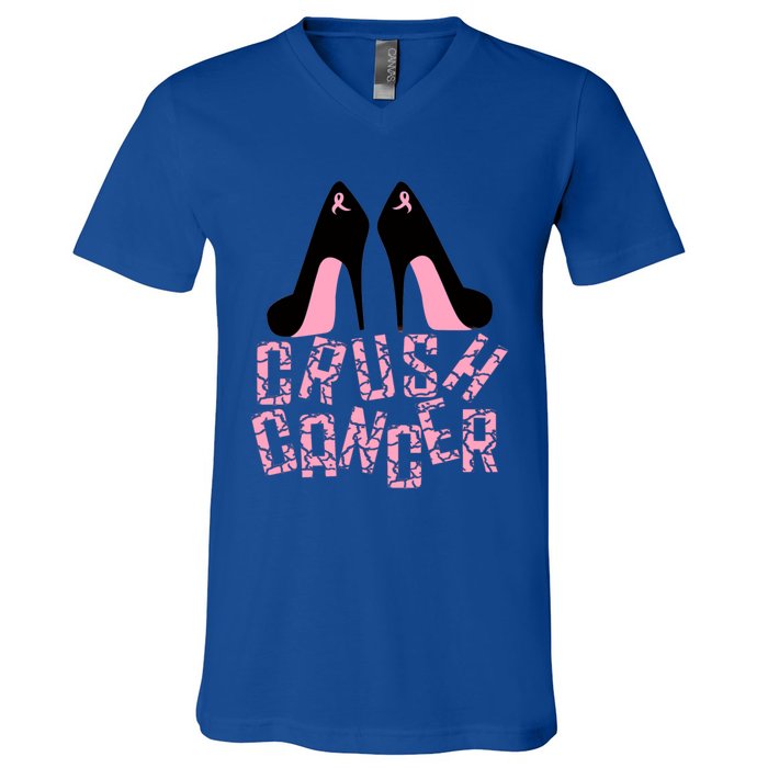 Crush Cancer Great Gift V-Neck T-Shirt