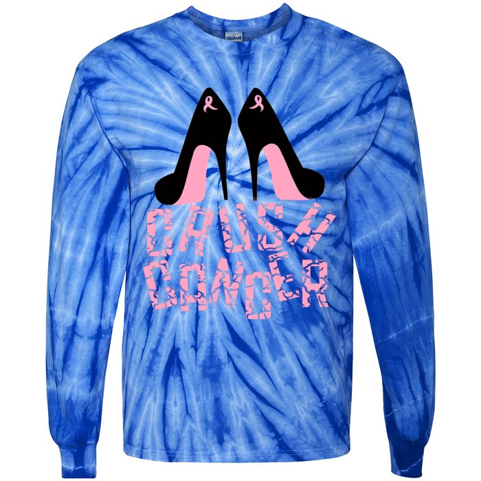 Crush Cancer Great Gift Tie-Dye Long Sleeve Shirt