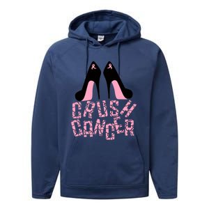 Crush Cancer Great Gift Performance Fleece Hoodie