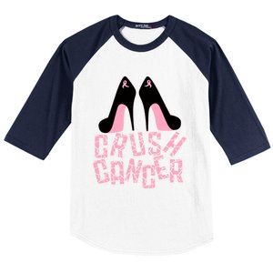 Crush Cancer Great Gift Baseball Sleeve Shirt