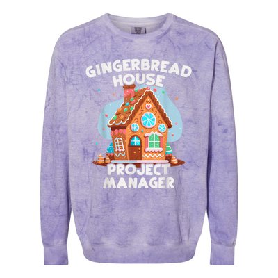 Cute Christmas Gingerbread House Project Manager Colorblast Crewneck Sweatshirt