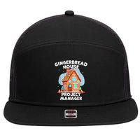 Cute Christmas Gingerbread House Project Manager 7 Panel Mesh Trucker Snapback Hat