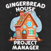 Cute Christmas Gingerbread House Project Manager 7 Panel Mesh Trucker Snapback Hat
