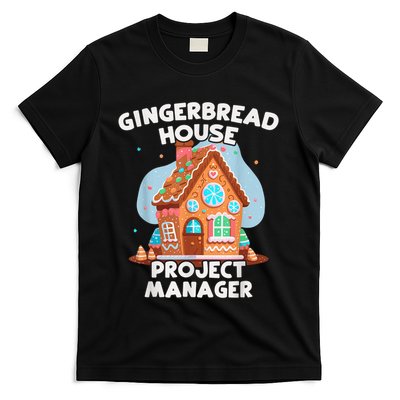 Cute Christmas Gingerbread House Project Manager T-Shirt