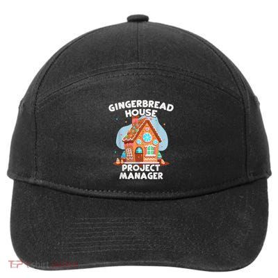 Cute Christmas Gingerbread House Project Manager 7-Panel Snapback Hat