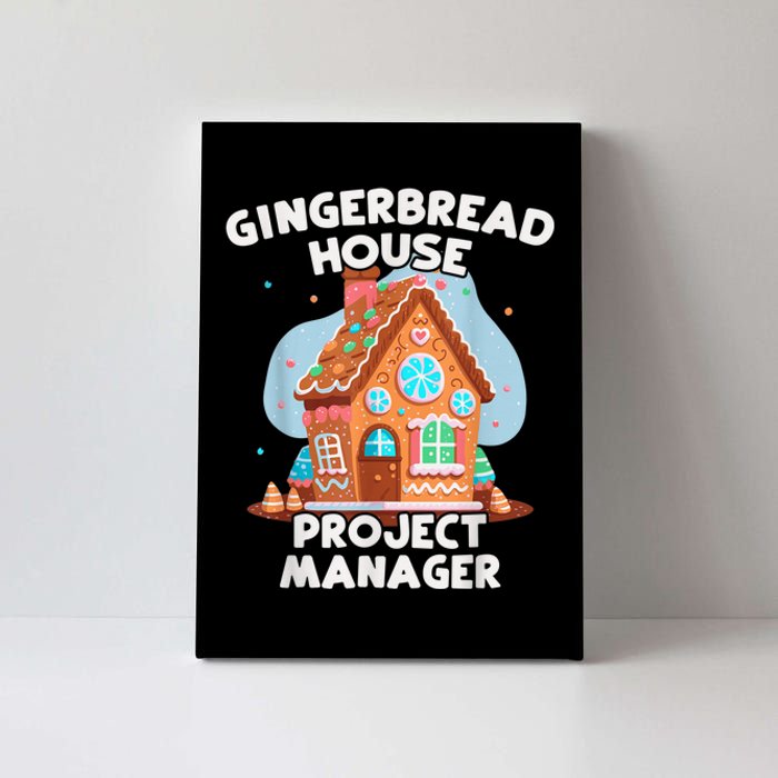 Cute Christmas Gingerbread House Project Manager Canvas