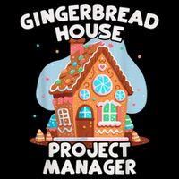Cute Christmas Gingerbread House Project Manager Drawstring Bag