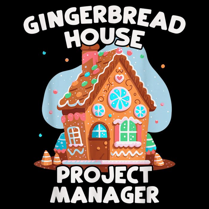 Cute Christmas Gingerbread House Project Manager Drawstring Bag