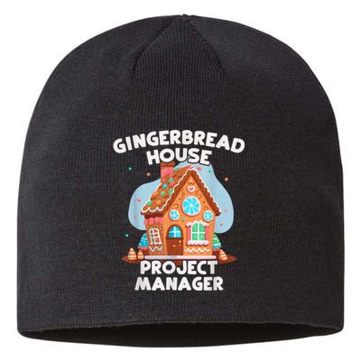 Cute Christmas Gingerbread House Project Manager Sustainable Beanie