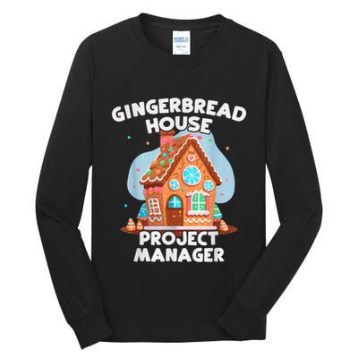 Cute Christmas Gingerbread House Project Manager Tall Long Sleeve T-Shirt