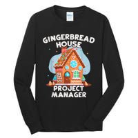 Cute Christmas Gingerbread House Project Manager Tall Long Sleeve T-Shirt