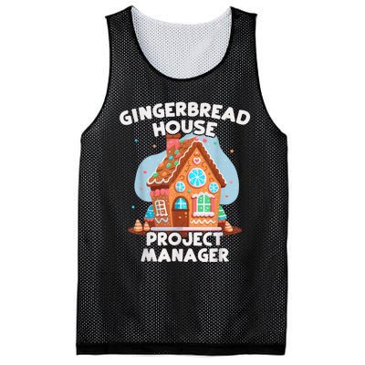 Cute Christmas Gingerbread House Project Manager Mesh Reversible Basketball Jersey Tank