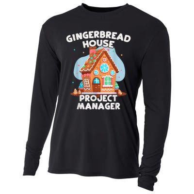 Cute Christmas Gingerbread House Project Manager Cooling Performance Long Sleeve Crew