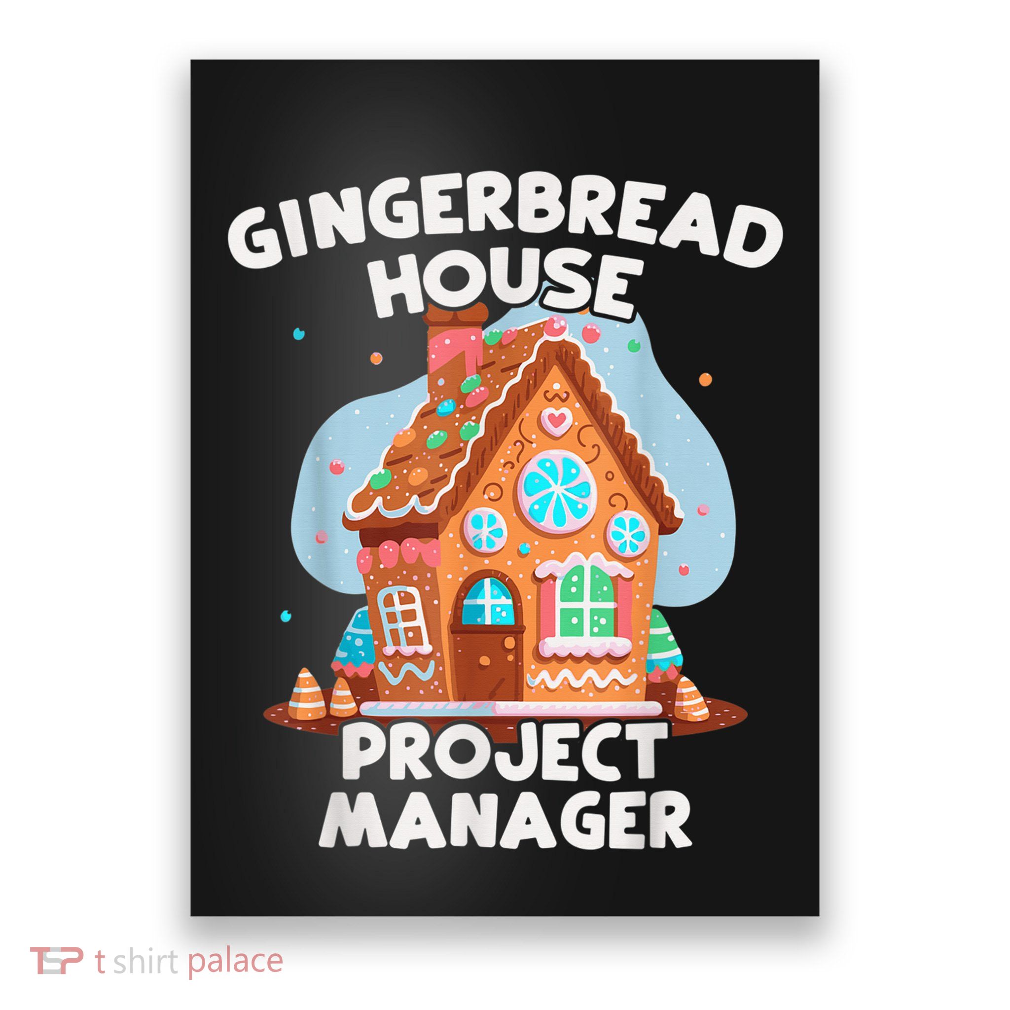 Cute Christmas Gingerbread House Project Manager Poster