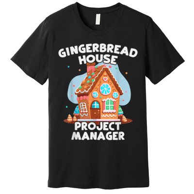 Cute Christmas Gingerbread House Project Manager Premium T-Shirt