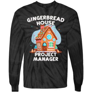 Cute Christmas Gingerbread House Project Manager Tie-Dye Long Sleeve Shirt