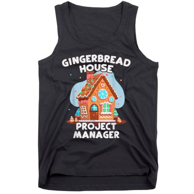 Cute Christmas Gingerbread House Project Manager Tank Top