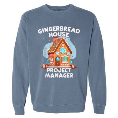 Cute Christmas Gingerbread House Project Manager Garment-Dyed Sweatshirt