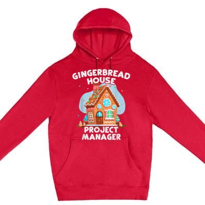 Cute Christmas Gingerbread House Project Manager Premium Pullover Hoodie