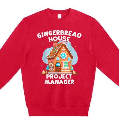 Cute Christmas Gingerbread House Project Manager Premium Crewneck Sweatshirt