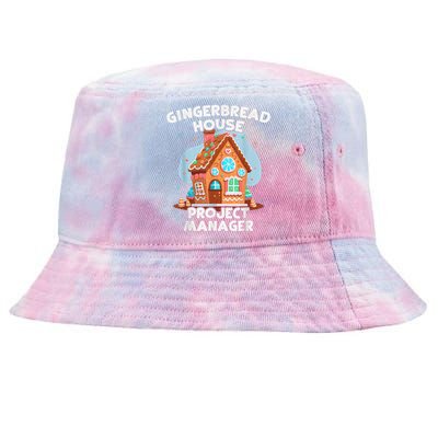 Cute Christmas Gingerbread House Project Manager Tie-Dyed Bucket Hat