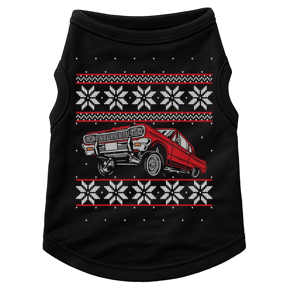 Classic Car Guys Matching Ugly Christmas Old Car Enthusiasts Doggie Tank
