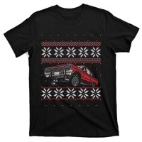 Classic Car Guys Matching Ugly Christmas Old Car Enthusiasts T-Shirt