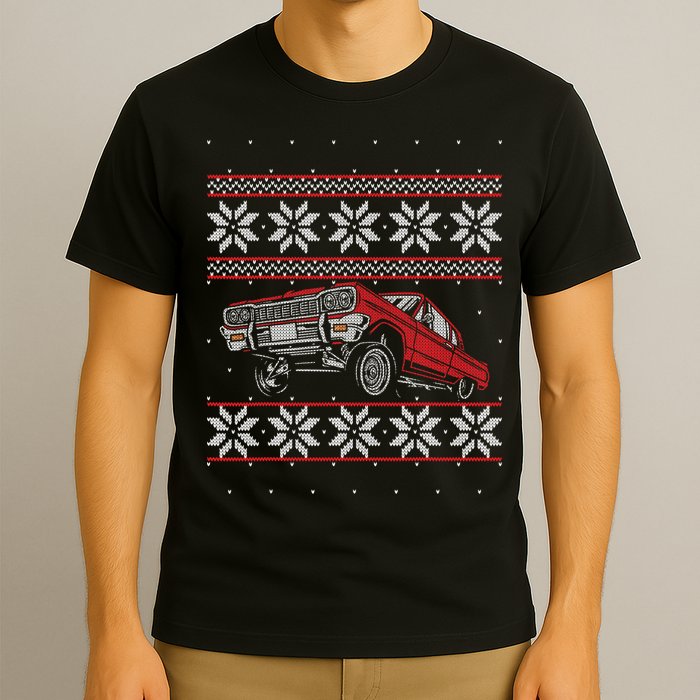 Classic Car Guys Matching Ugly Christmas Old Car Enthusiasts T-Shirt