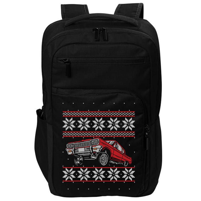 Classic Car Guys Matching Ugly Christmas Old Car Enthusiasts Impact Tech Backpack