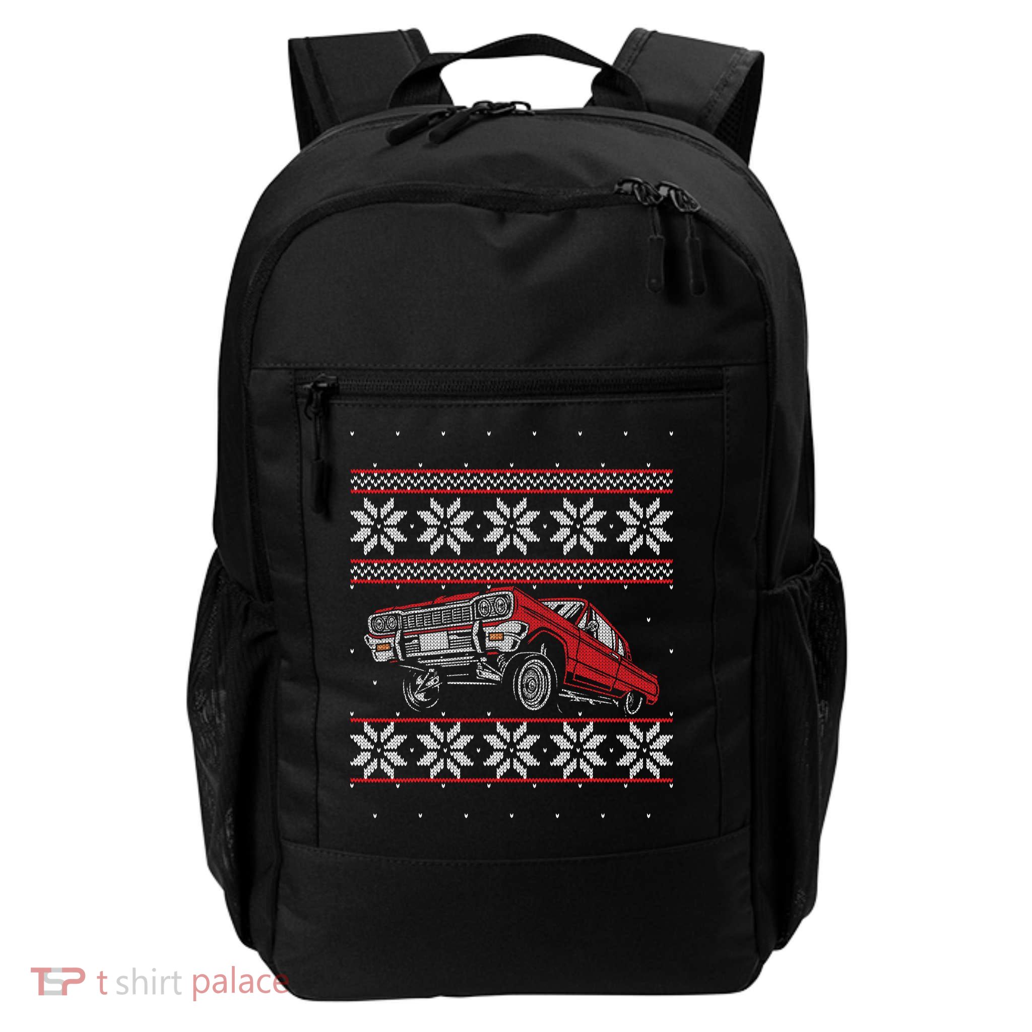 Classic Car Guys Matching Ugly Christmas Old Car Enthusiasts Daily Commute Backpack