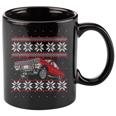 Classic Car Guys Matching Ugly Christmas Old Car Enthusiasts 11oz C Handle Ceramic Mug