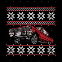Classic Car Guys Matching Ugly Christmas Old Car Enthusiasts Drawstring Bag