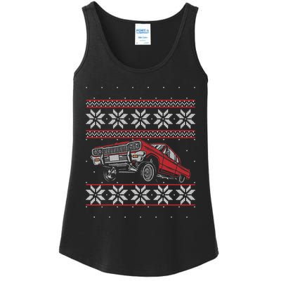 Classic Car Guys Matching Ugly Christmas Old Car Enthusiasts Ladies Essential Tank