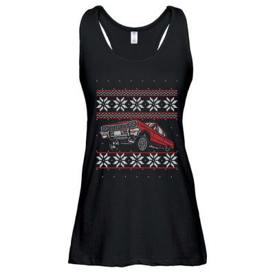 Classic Car Guys Matching Ugly Christmas Old Car Enthusiasts Ladies Essential Flowy Tank