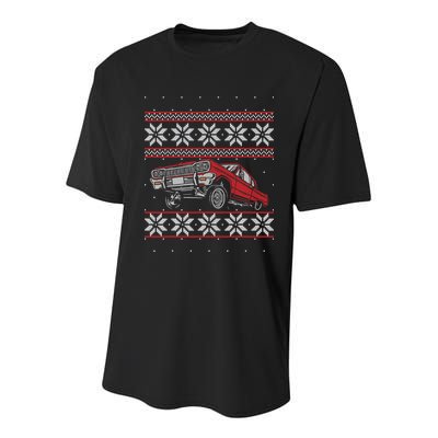 Classic Car Guys Matching Ugly Christmas Old Car Enthusiasts Youth Performance Sprint T-Shirt