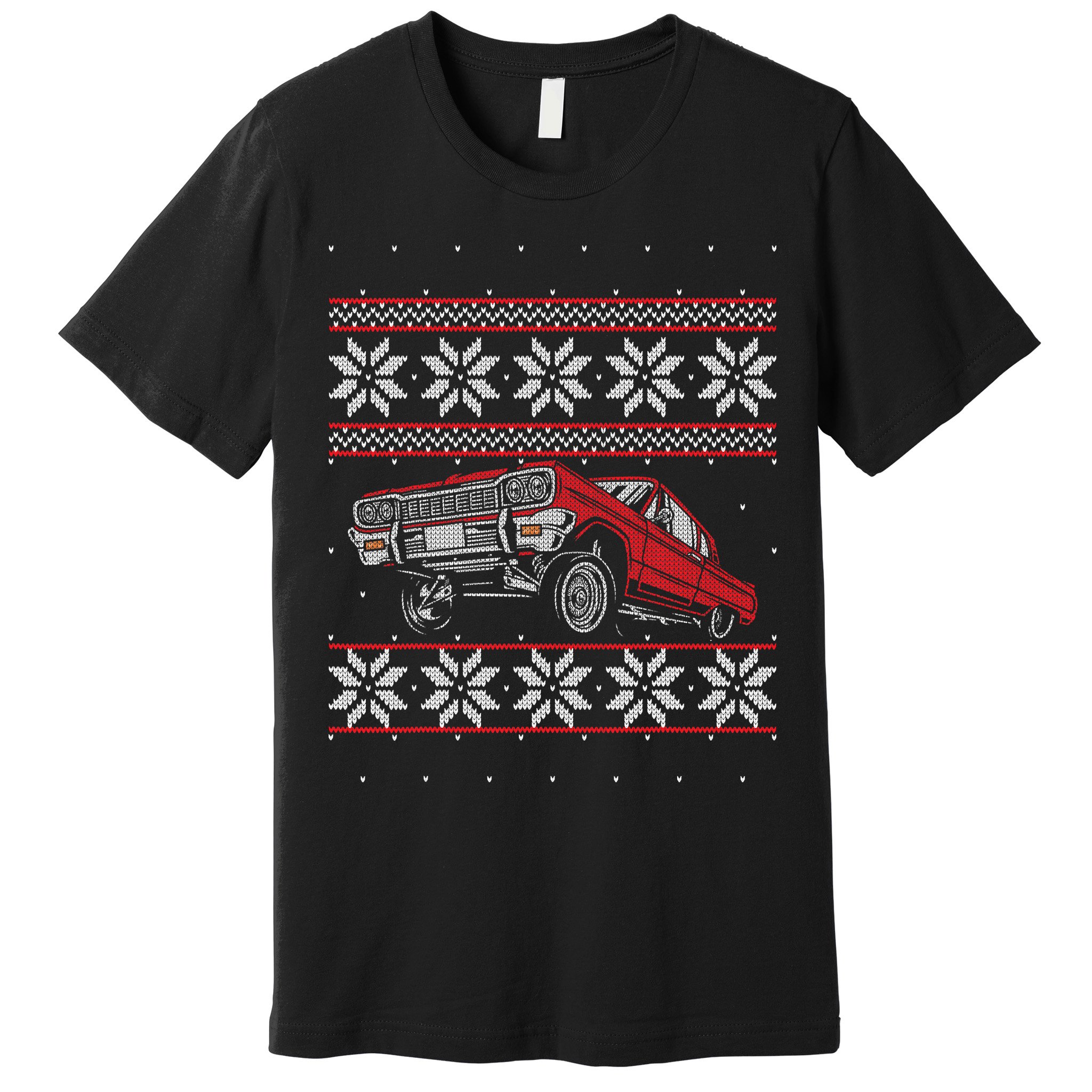Classic Car Guys Matching Ugly Christmas Old Car Enthusiasts Premium T-Shirt