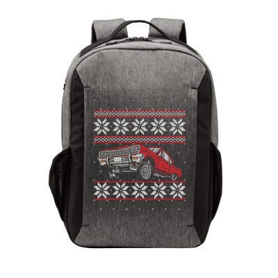 Classic Car Guys Matching Ugly Christmas Old Car Enthusiasts Vector Backpack