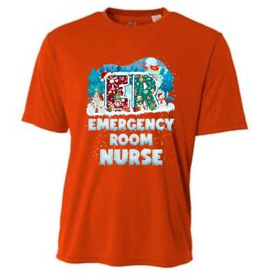 Cute Christmas Gnome Nursing Pajama Christmas Nurse Er Gift Cooling Performance Crew T-Shirt