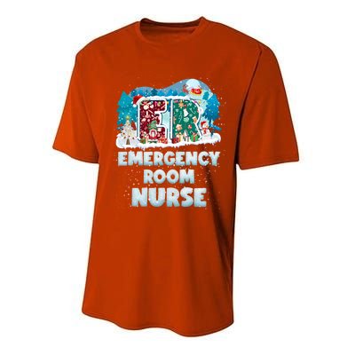 Cute Christmas Gnome Nursing Pajama Christmas Nurse Er Gift Performance Sprint T-Shirt