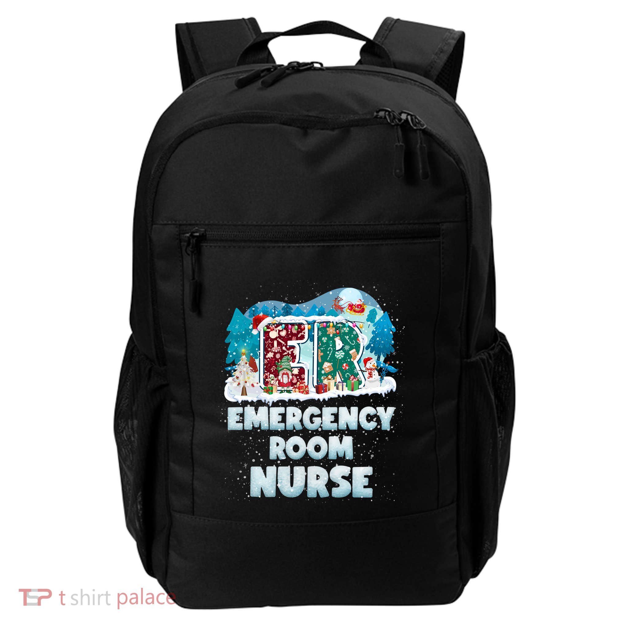 Cute Christmas Gnome Nursing Pajama Christmas Nurse Er Gift Backpack
