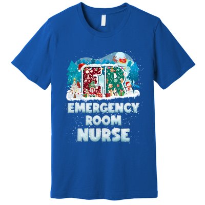 Cute Christmas Gnome Nursing Pajama Christmas Nurse Er Gift Premium T-Shirt