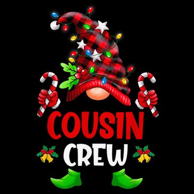 Cousin Crew Gnome Christmas Buffalo Plaid Family Matching T-Shirt