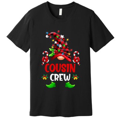 Cousin Crew Gnome Christmas Buffalo Plaid Family Matching Premium T-Shirt