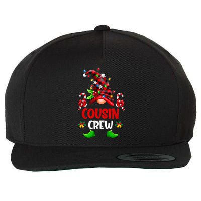 Cousin Crew Gnome Christmas Buffalo Plaid Family Matching Wool Snapback Cap