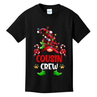 Cousin Crew Gnome Christmas Buffalo Plaid Family Matching Kids T-Shirt